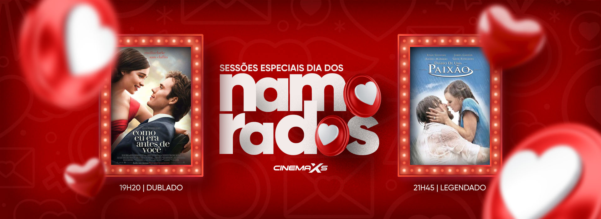 Sessões dia dos namorados no Cinemaxs